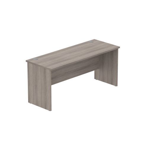 Office Rectangular Desk with Panel Legs  1600X600 Alaskan Grey Oak