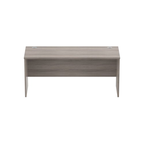 Office Rectangular Desk with Panel Legs  1600X600 Alaskan Grey Oak