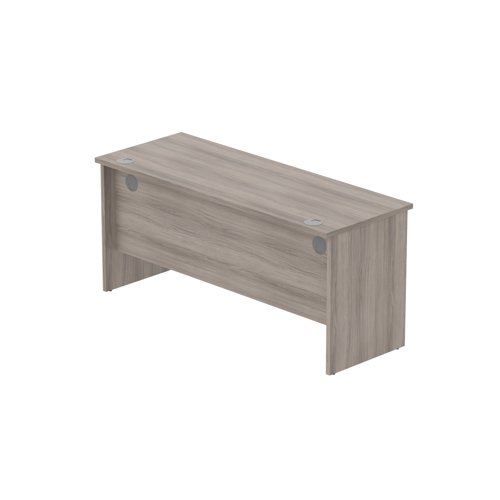 Office Rectangular Desk with Panel Legs  1600X600 Alaskan Grey Oak