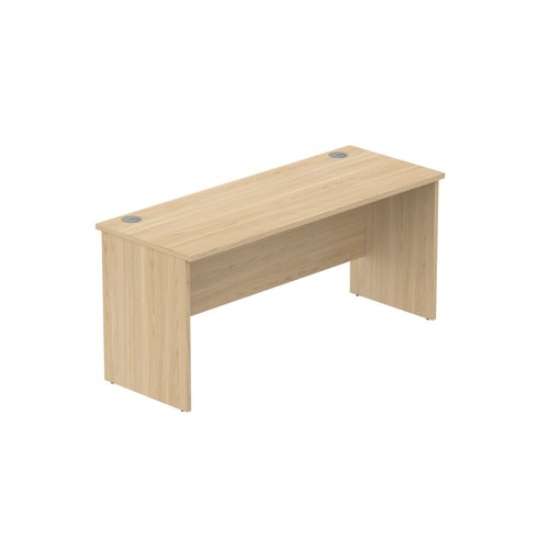 Office Rectangular Desk with Panel Legs  1600X600 Canadian Oak