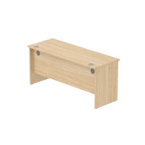Office Rectangular Desk with Panel Legs  1600X600 Canadian Oak
