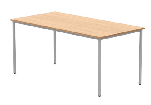 Office Rectangular Multi-Use Table 1600X800 Norwegian Beech/Silver TC Group