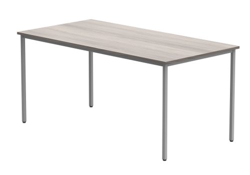 Office Rectangular Multi-Use Table 1600X800 Alaskan Grey Oak/Silver