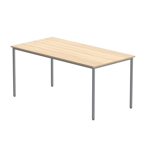 Office Rectangular Multi-Use Table (FSC) 1600X800 Canadian Oak/Silver