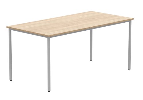 Office Rectangular Multi-Use Table 1600X800 Canadian Oak/Silver