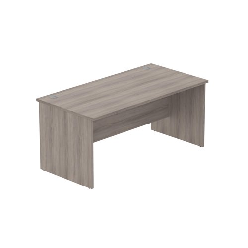 Office Rectangular Desk with Panel Legs  1600X800 Alaskan Grey Oak