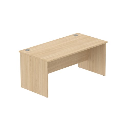 Office Rectangular Desk with Panel Legs  1600X800 Canadian Oak