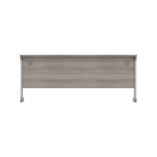 Office Rectangular Desk with Steel Double Upright Cantilever Frame (FSC) 1800X600 Alaskan Grey Oak/Graphite