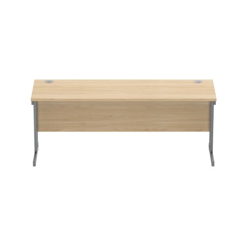CORE1860DUOKGRP Office Rectangular Desk with Steel Double Upright Cantilever Frame (FSC) 1800X600 Canadian Oak/Graphite