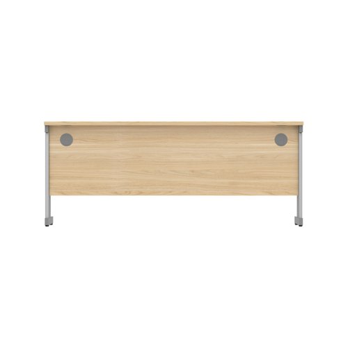 CORE1860DUOKGRP Office Rectangular Desk with Steel Double Upright Cantilever Frame (FSC) 1800X600 Canadian Oak/Graphite
