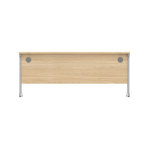 Office Rectangular Desk with Steel Double Upright Cantilever Frame (FSC) 1800X600 Canadian Oak/Silver