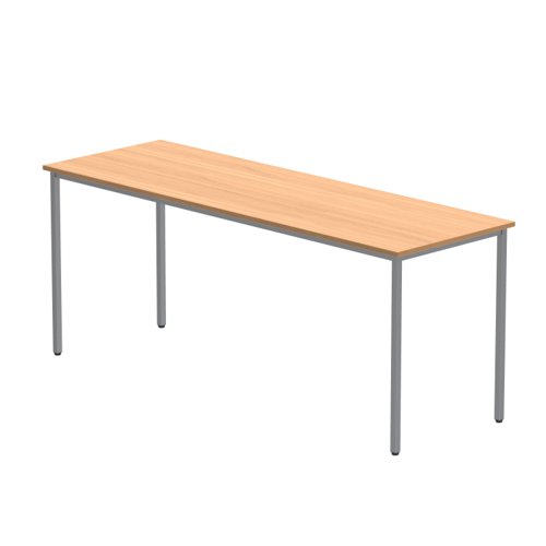 Office Rectangular Multi-Use Table (FSC) 1800X600 Norwegian Beech/Silver