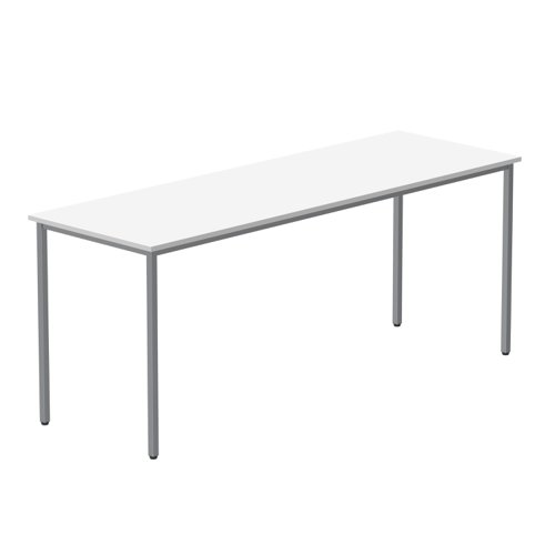 Office Rectangular Multi-Use Table (FSC) 1800X600 Arctic White/Silver