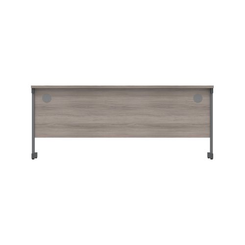 Office Rectangular Desk with Steel Single Upright Cantilever Frame (FSC) 1800X600 Alaskan Grey Oak/Graphite