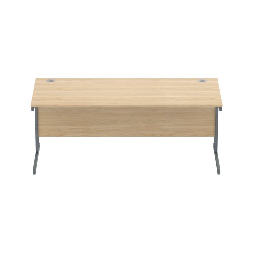 Office Rectangular Desk with Steel Double Upright Cantilever Frame (FSC) 1800X800 Canadian Oak/Graphite