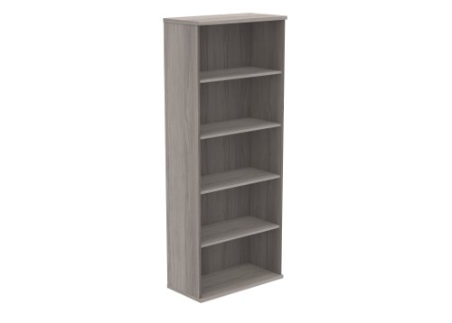 Bookcase (FSC) 4 Shelf 1980 High Alaskan Grey Oak