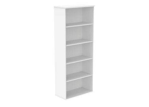 Bookcase (FSC) 4 Shelf 1980 High Arctic White