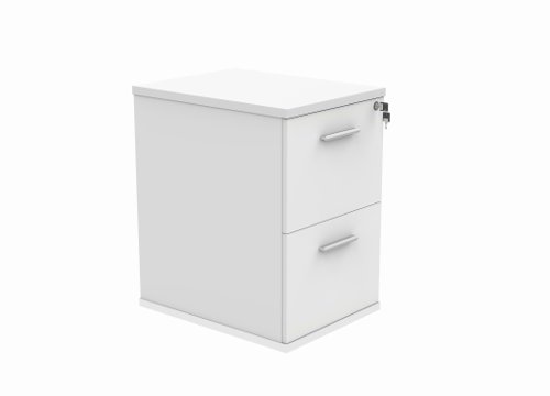 Filing Cabinet Office Storage Unit 2 Drawers Arctic White