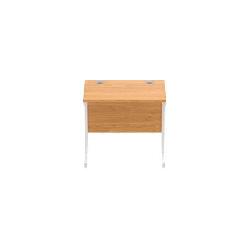 Office Rectangular Desk with Steel Double Upright Cantilever Frame (FSC) 800X600 Norwegian Beech/White