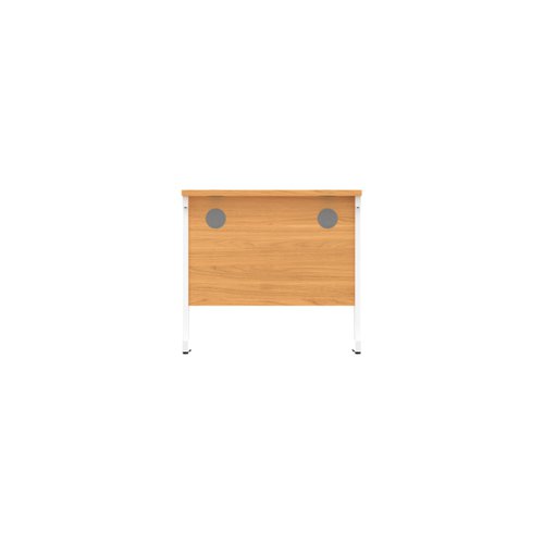 Office Rectangular Desk with Steel Double Upright Cantilever Frame (FSC) 800X600 Norwegian Beech/White