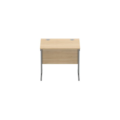 Office Rectangular Desk with Steel Double Upright Cantilever Frame (FSC) 800X600 Canadian Oak/Graphite