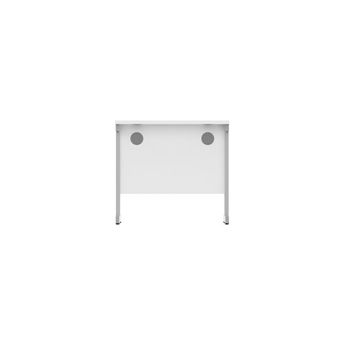 Office Rectangular Desk with Steel Double Upright Cantilever Frame (FSC) 800X600 Arctic White/Silver