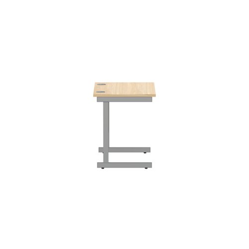 Office Rectangular Desk with Steel Single Upright Cantilever Frame (FSC) 800X600 Canadian Oak/Graphite