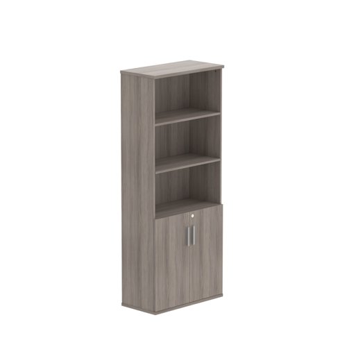 Combination Cupboard with Doors (FSC) 1900 High Alaskan Grey Oak