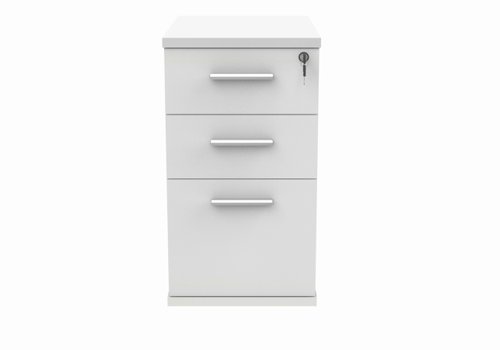 COREDH3600WHT | Our Wooden Desk High Pedestal, equipped with three drawers, have been designed with space-saving and storage in mind, creating a space for all your personal office equipment safe.