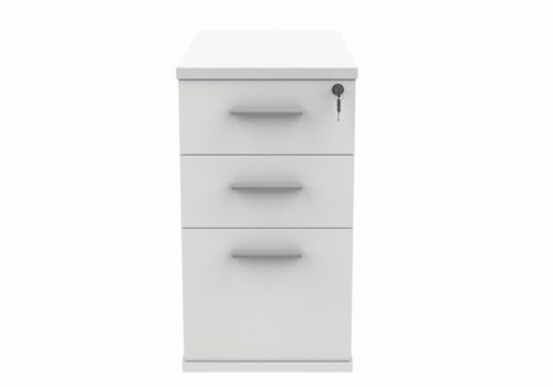 COREDH3800WHT | Our Wooden Desk High Pedestal, equipped with three drawers, have been designed with space-saving and storage in mind, creating a space for all your personal office equipment safe.