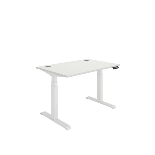 Office Rectangular Dual Motor Sit Stand Desk  1200X800 White/White