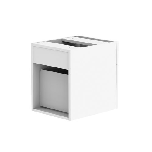 COREFP2/600WHT | Stylish and sleek fixed under desk storage unit featuring 2 sturdy and durable drawers