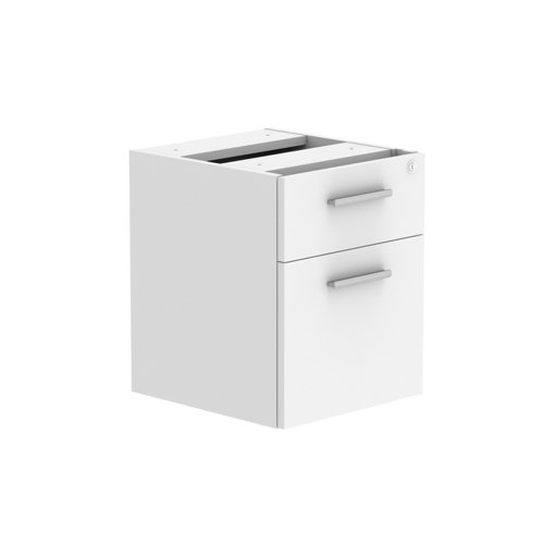 COREFP2/800WHT | Stylish and sleek fixed under desk storage unit featuring 2 sturdy and durable drawers