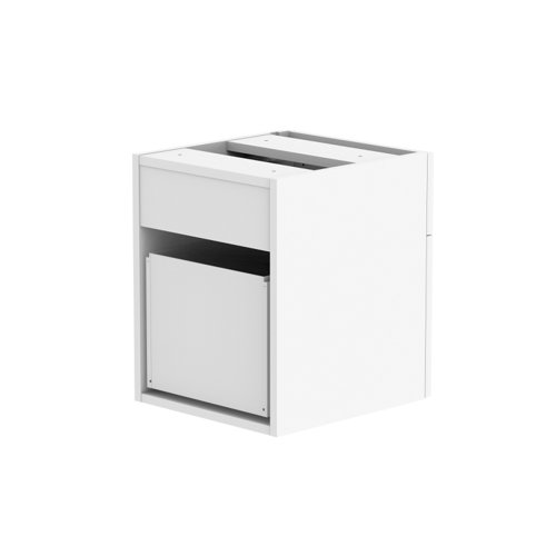 COREFP2/800WHT | Stylish and sleek fixed under desk storage unit featuring 2 sturdy and durable drawers