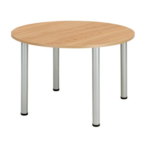 Core Pole Leg Round Meeting Table  1000X1000  Norwegian Beech