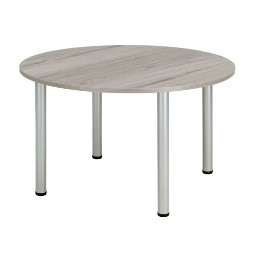 Core Pole Leg Round Meeting Table  1200X1200  Alaskan Grey Oak