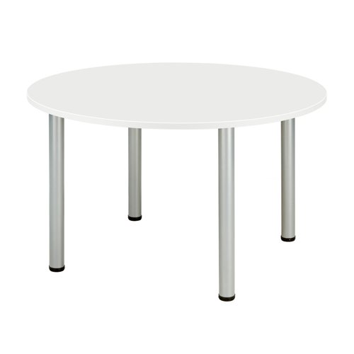 Core Pole Leg Round Meeting Table  1200X1200  Arctic White