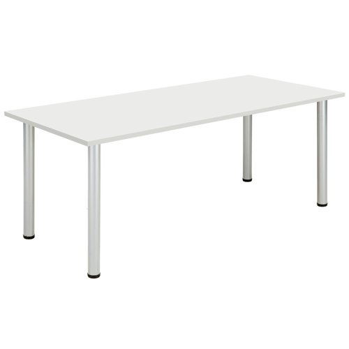 Core Pole Leg Rectangular Meeting Table (Fsc) 1800X800  Arctic White