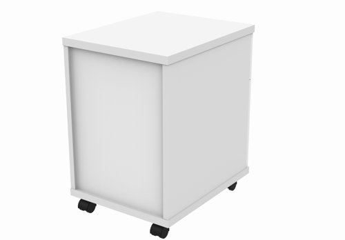 Mobile Under Desk Office Storage Unit 2 Drawers Arctic White TC Group
