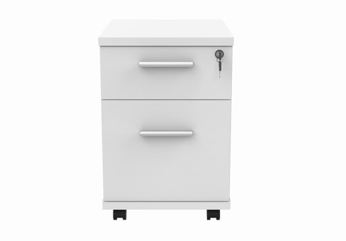 COREUDM2WHT | Our Mobile Under Desk Pedestal, equipped with two drawers, has been designed with space-saving and storage in mind, creating a space for all your personal office equipment safe.