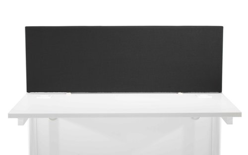 Straight Upholstered Desktop Screen 1200mm Black