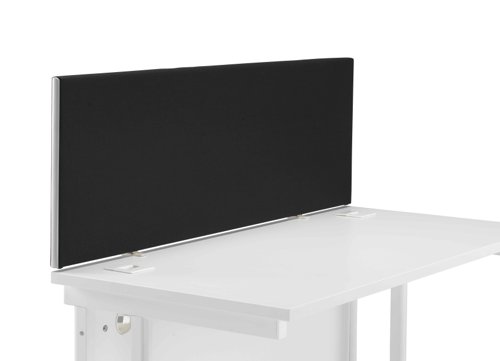 Straight Upholstered Desktop Screen 1400mm Black