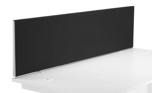 Straight Upholstered Desktop Screen 1600mm Black