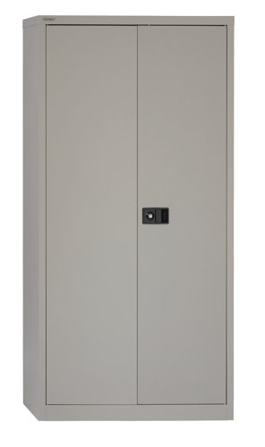 Bisley Contract Steel Double Door Cupboard 1806mm High Goose Grey