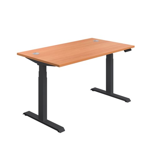 Economy Sit Stand Desk (FSC) 1200 X 800 Beech/Black