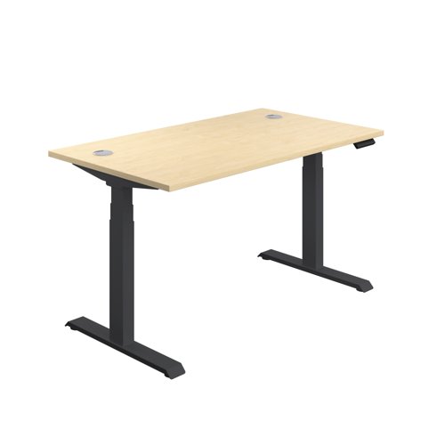 Economy Sit Stand Desk (FSC) 1200 X 800 Maple/Black