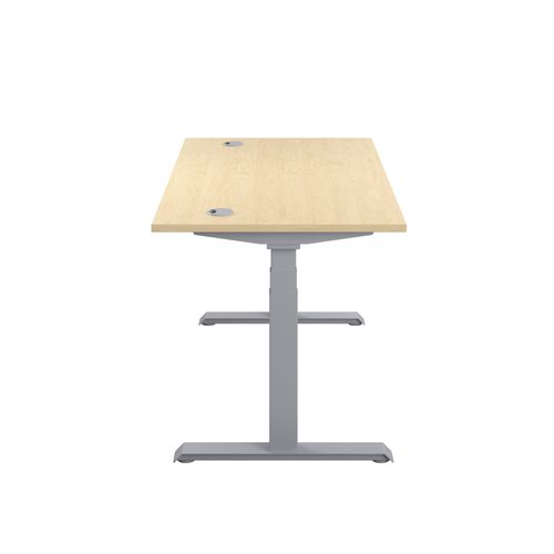 Economy Sit Stand Desk 1400 X 800 Maple-Silver