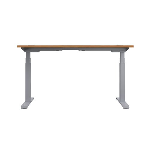 Economy Sit Stand Desk 1400 X 800 Nova Oak/Silver