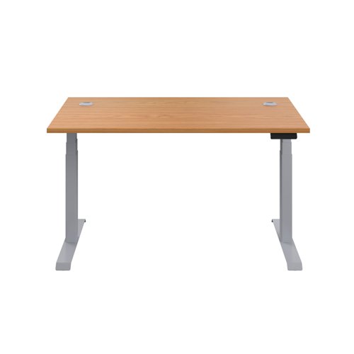 Economy Sit Stand Desk (FSC) 1400 X 800 Nova Oak/Silver