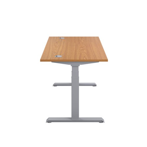 Economy Sit Stand Desk (FSC) 1400 X 800 Nova Oak/Silver